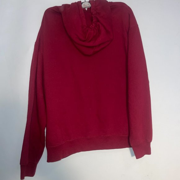 forever 21 (m) burgundy floral embroidered Harvard university hoodie - Picture 8 of 9